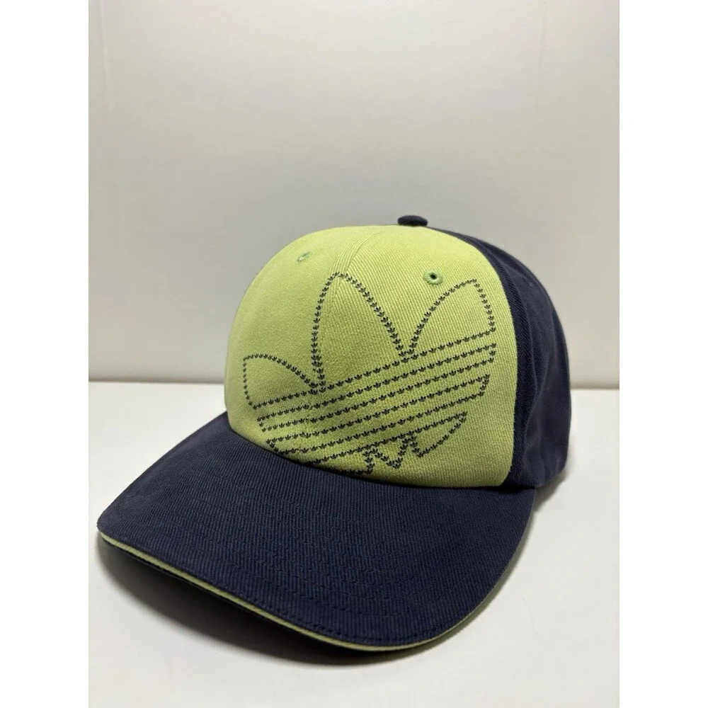 Vintage 2006 Adidas Cap NWT Deadstock Navy Apple Green Fitted 58cm